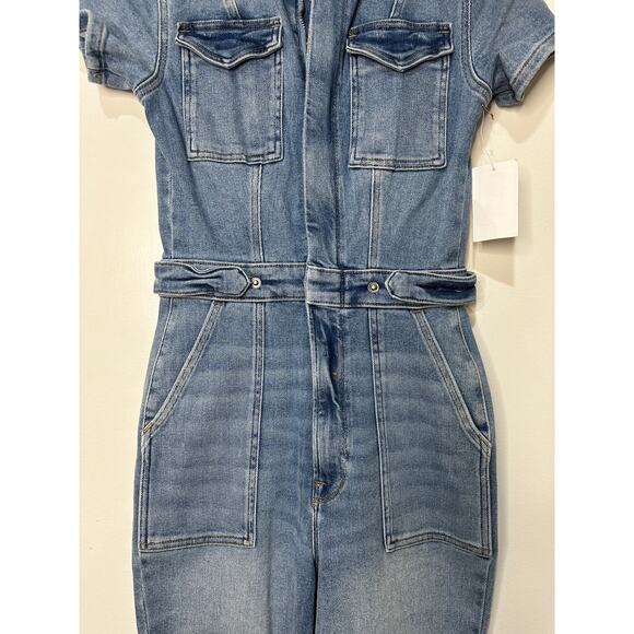 Good American Fit for Success Denim Jumpsuit Blue Wash Size Small NWT Nordstrom - Picture 8 of 16